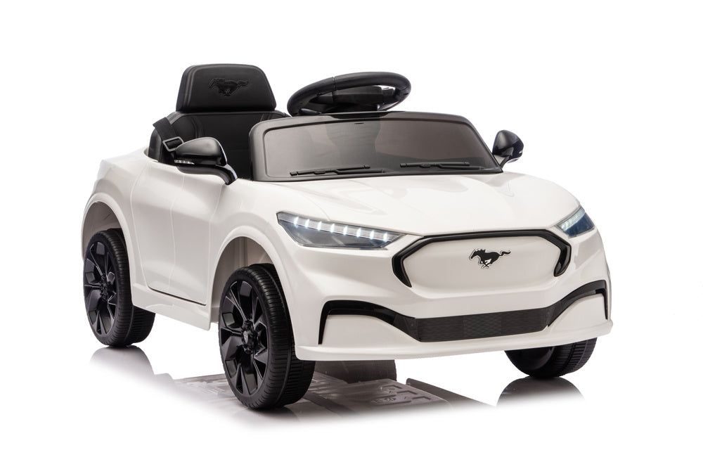 Vienvietis vaikiškas elektromobilis vaikams Ford Mustang Mach-E 24V, baltas