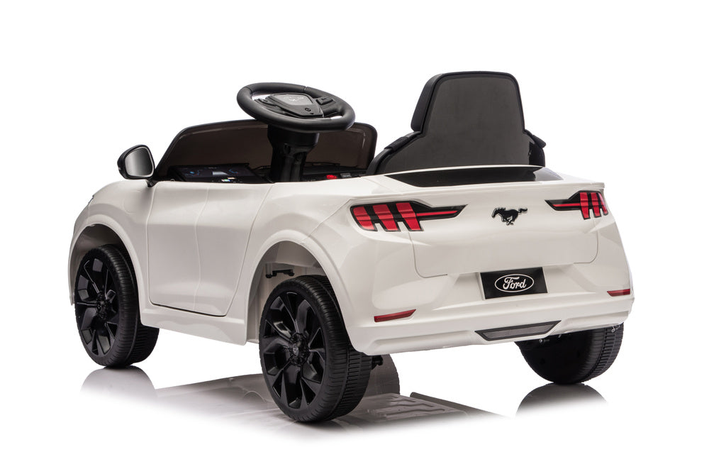 Vienvietis vaikiškas elektromobilis vaikams Ford Mustang Mach-E 24V, baltas