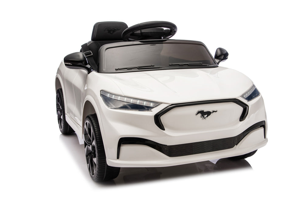 Vienvietis vaikiškas elektromobilis vaikams Ford Mustang Mach-E 24V, baltas