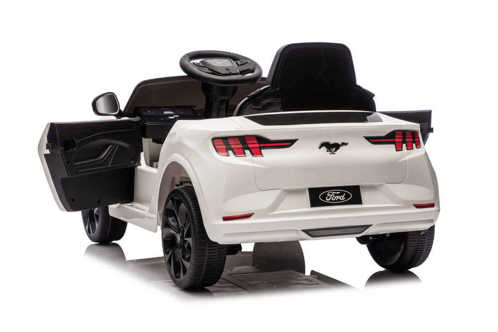 Vienvietis vaikiškas elektromobilis vaikams Ford Mustang Mach-E 24V, baltas