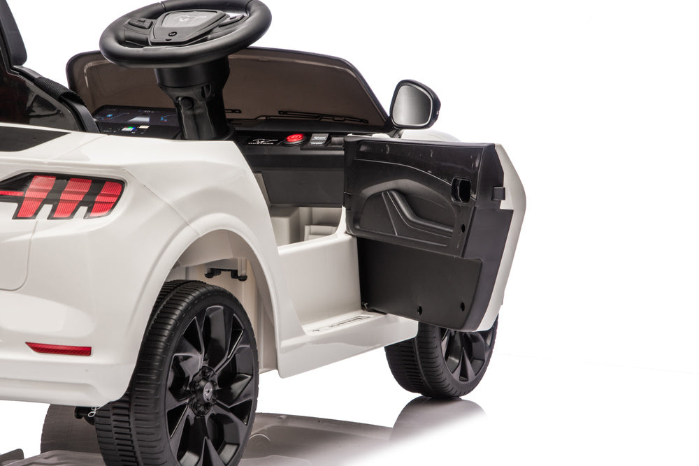 Vienvietis vaikiškas elektromobilis vaikams Ford Mustang Mach-E 24V, baltas