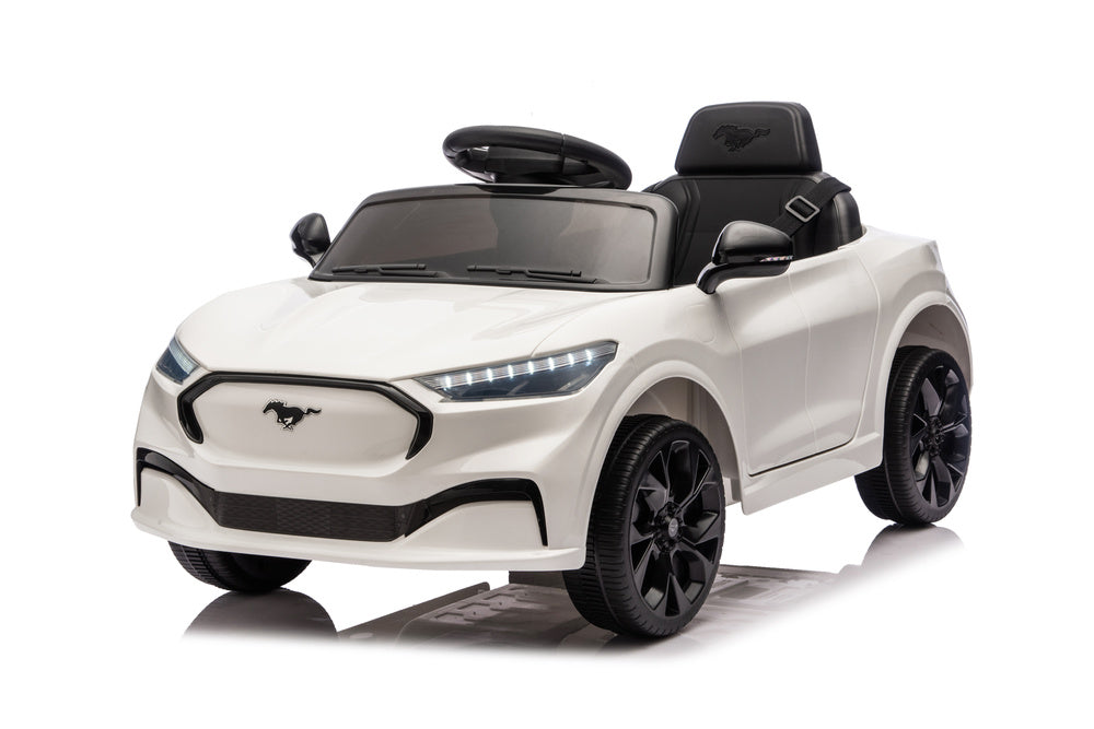 Vienvietis vaikiškas elektromobilis vaikams Ford Mustang Mach-E 24V, baltas