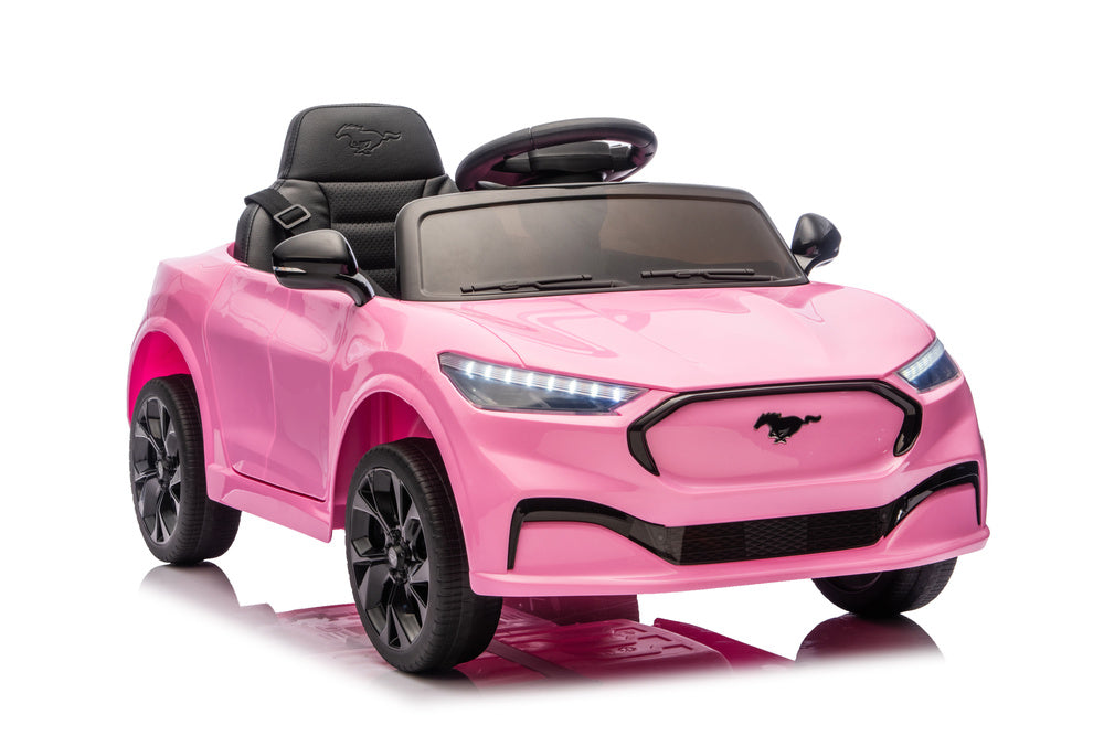 Vienvietis vaikiškas elektromobilis vaikams Ford Mustang Mach-E 24V, rožinis