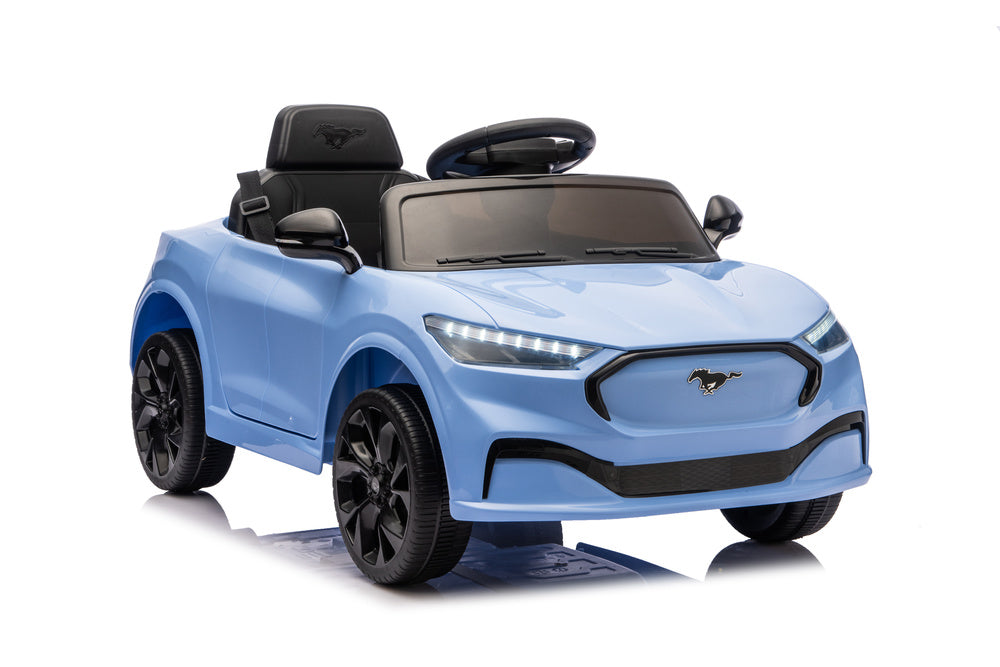Vienvietis vaikiškas elektromobilis vaikams Ford Mustang Mach-E 24V, mėlynas
