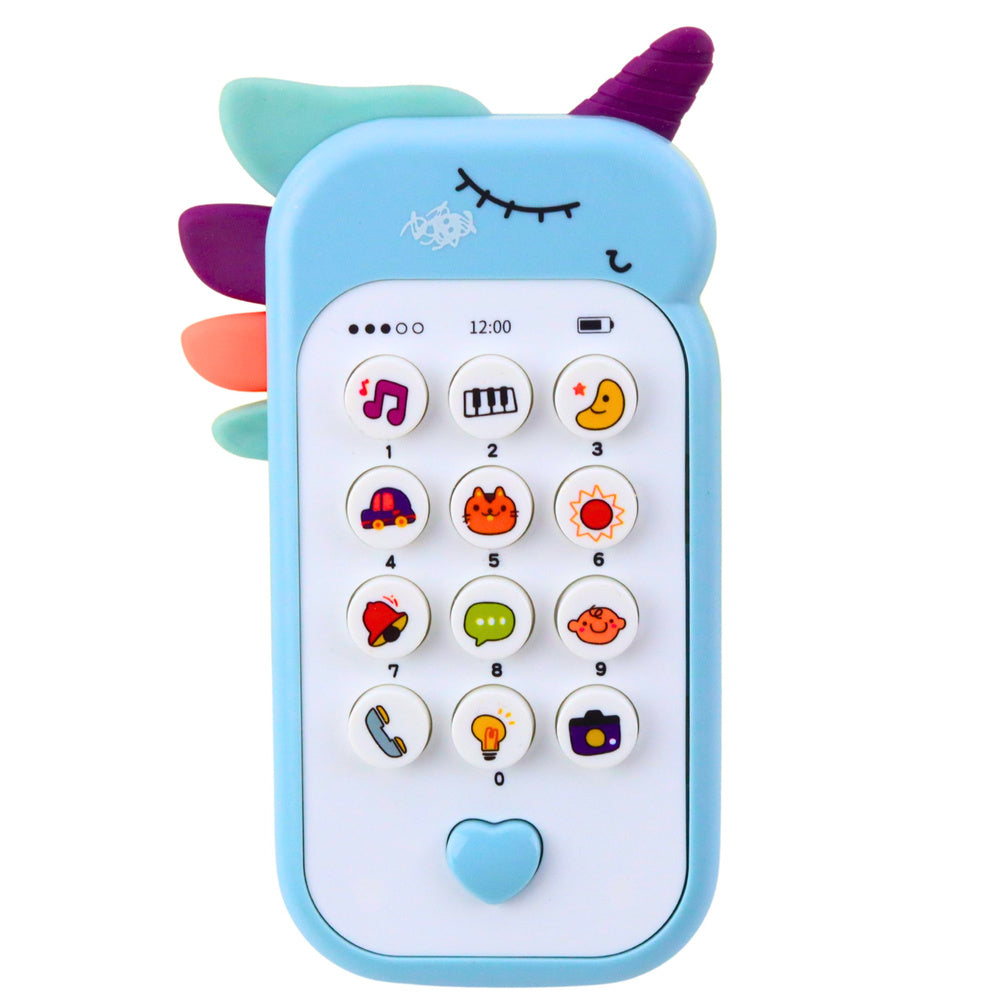 Interaktyvus mokomasis telefonas vaikams, mėlynas
