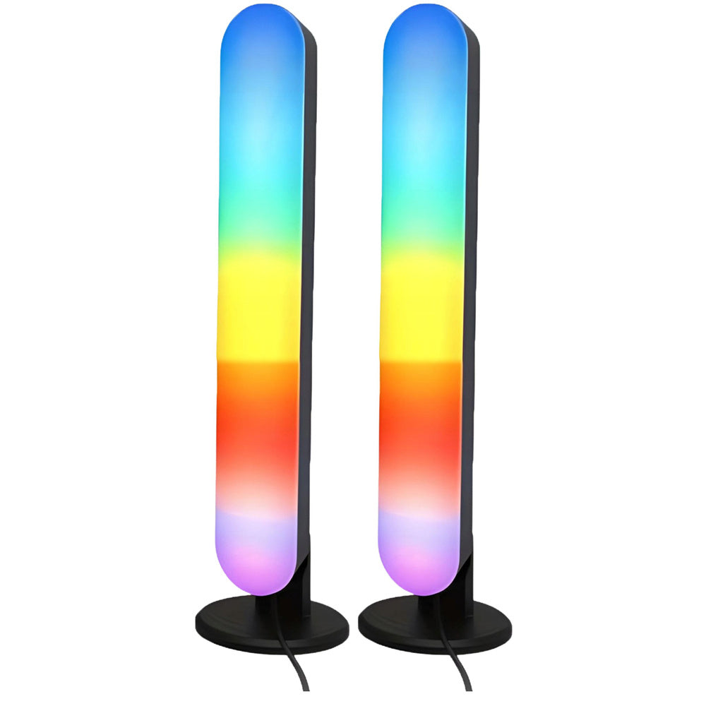 RGB LED lempų rinkinys su nuotolinio valdymo pultu 2 vnt.