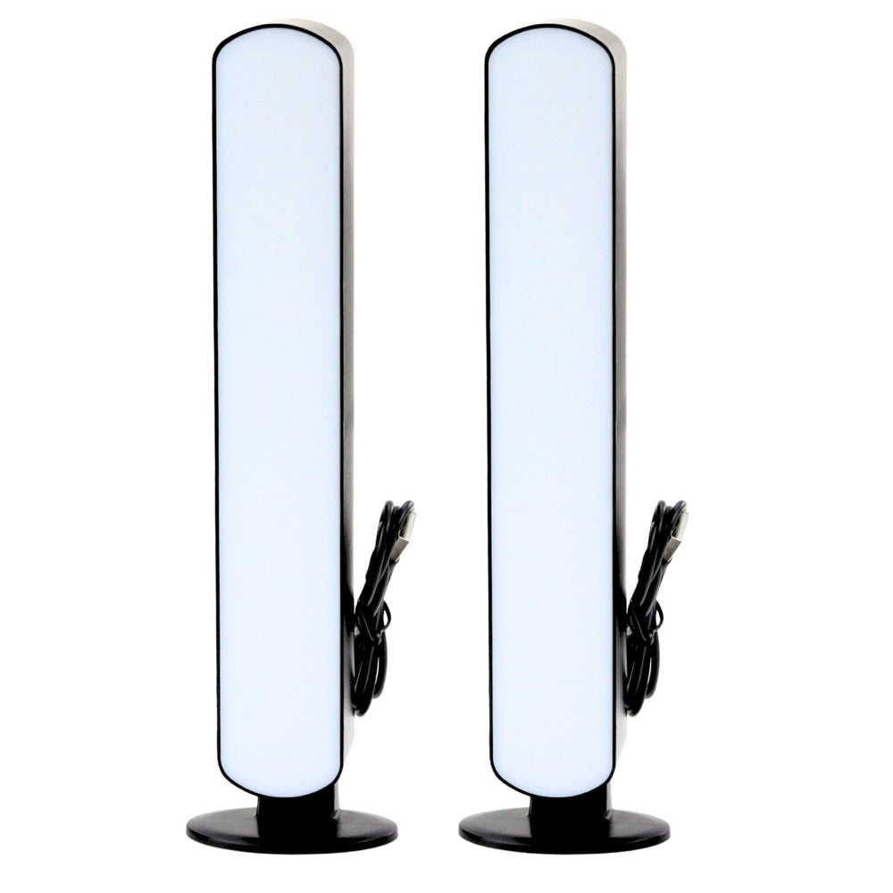 RGB LED lempų rinkinys su nuotolinio valdymo pultu 2 vnt.