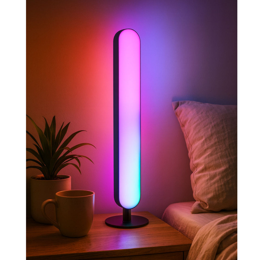 RGB LED lempų rinkinys su nuotolinio valdymo pultu 2 vnt.