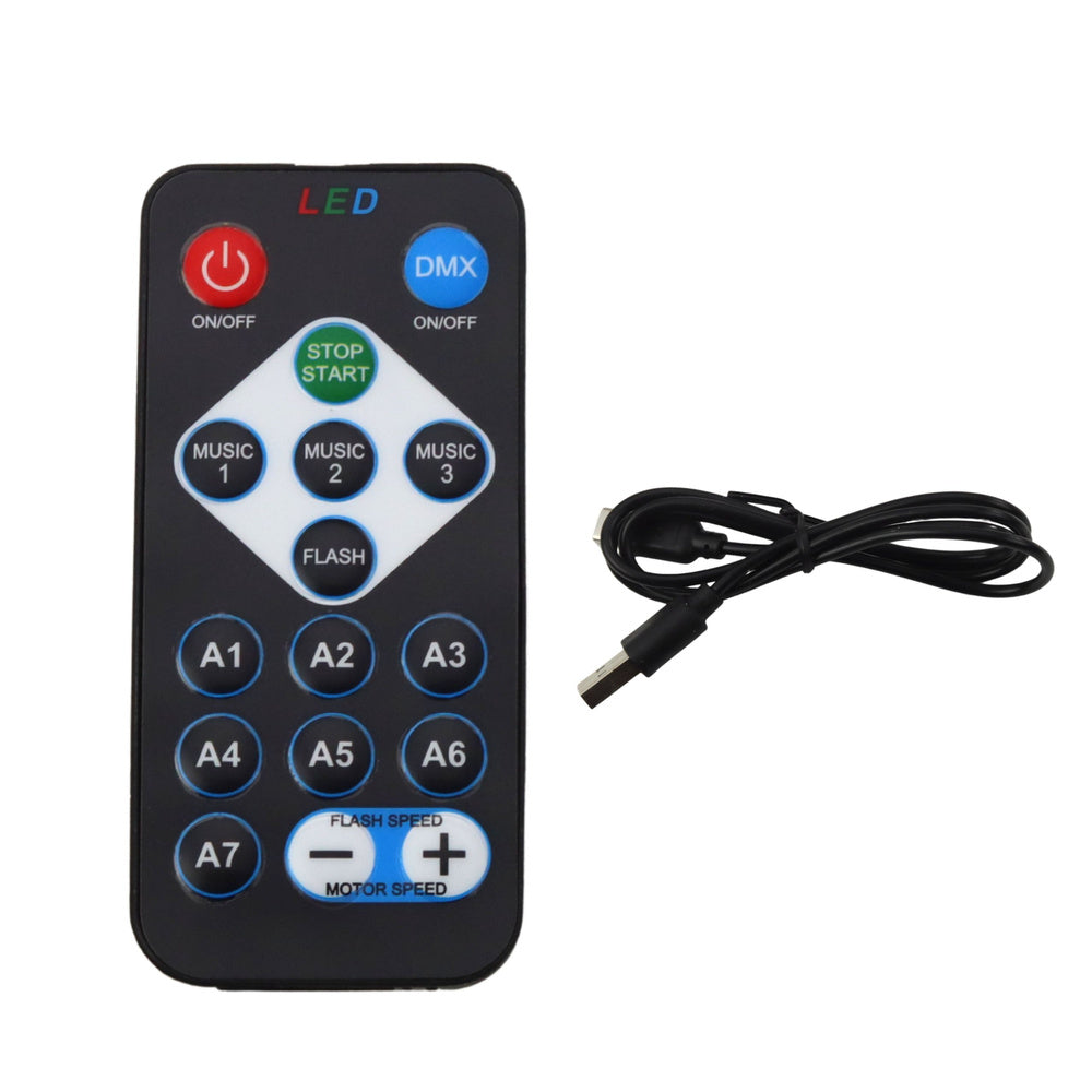 LED šviesos projektorius su nuotolinio valdymo pultas 360°