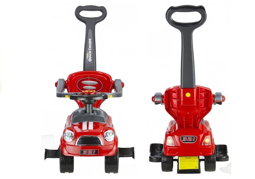 Stumdomas - paspiriamas vaikiškas automobilis „Quick Coupe“, raudonas