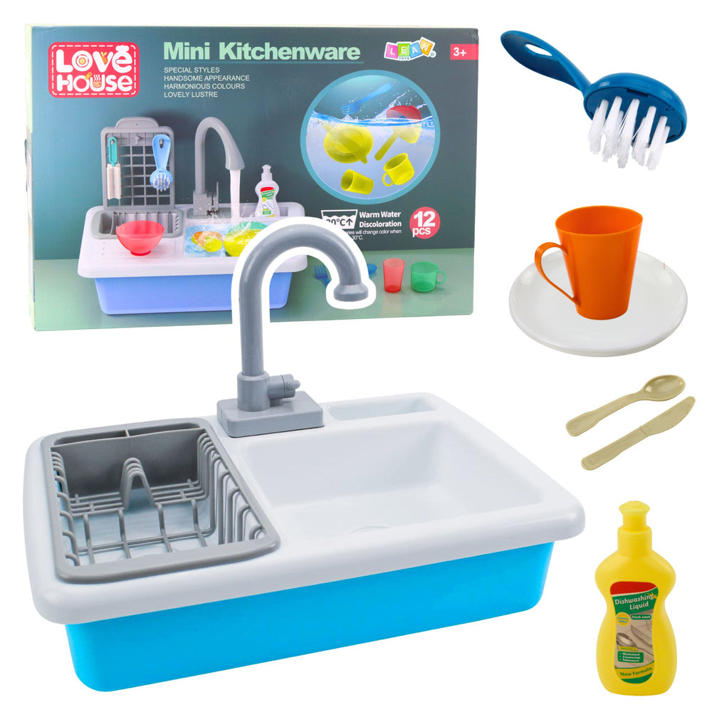 Interaktyvi kriauklė su vandens cirkuliacija ir priedais 12 el.