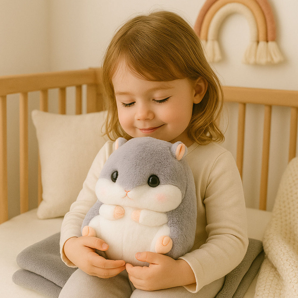 Jūrų kiaulytės rankų šildytuvas-antklodė 3in1 35 cm, pilka