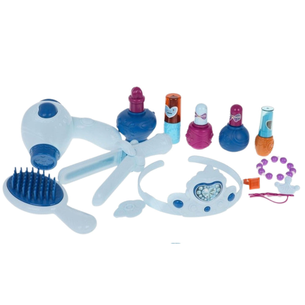 Interaktyvus tualetinis staliukas su veidrodžiu, kėde ir aksesuarais 35 vnt.