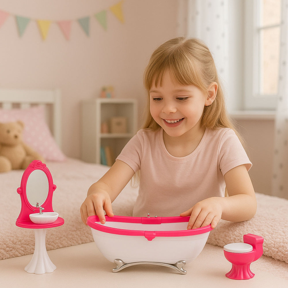 Vonios kambario rinkinys lėlėms