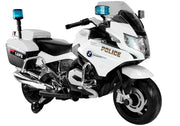 Elektrinis motociklas vaikams BMW R1200 Policija, baltas