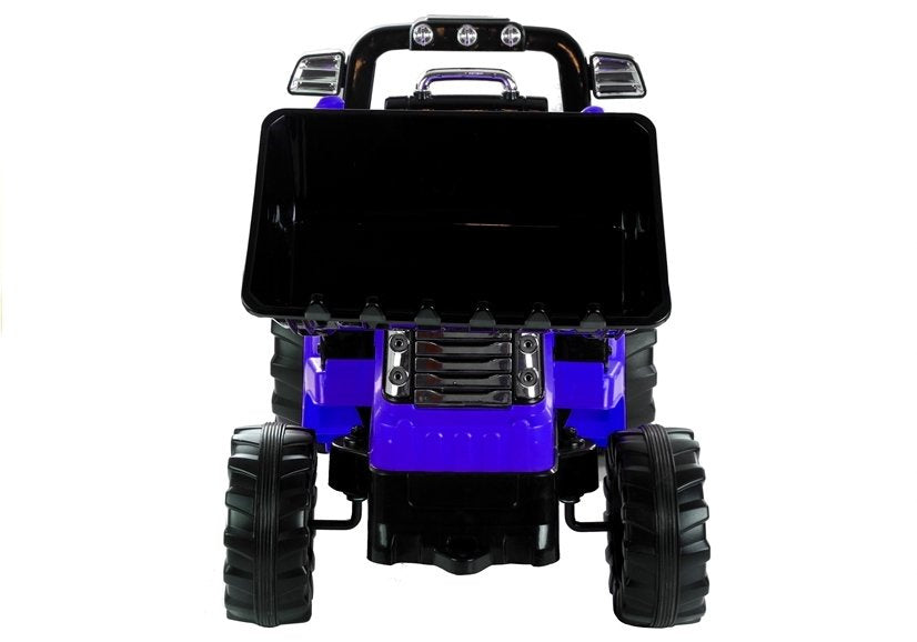 Vaikiškas elektrinis traktorius su krautuvu ZP1005, mėlynas