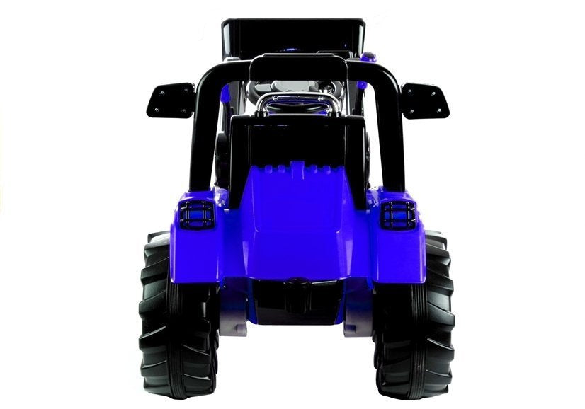 Vaikiškas elektrinis traktorius su krautuvu ZP1005, mėlynas