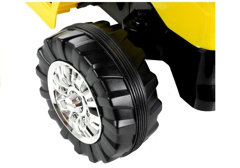 Vaikiškas elektrinis traktorius su krautuvu ZP1005, geltonas