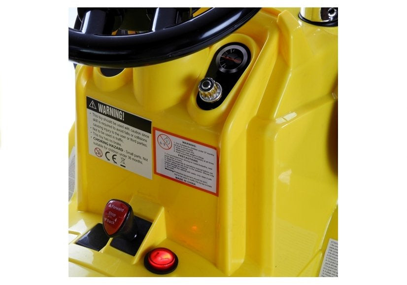 Vaikiškas elektrinis traktorius su krautuvu ZP1005, geltonas