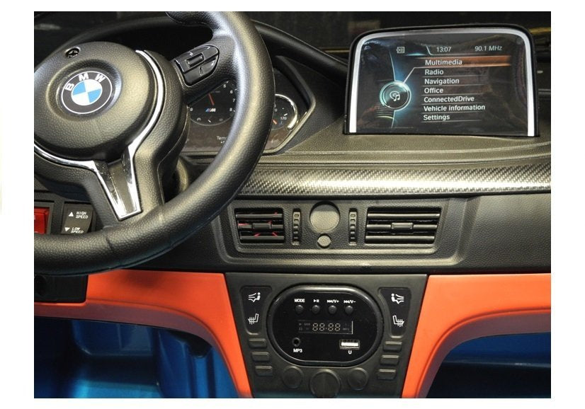 Dvivietis elektromobilis vaikams BMW X6M, raudonas lakuotas