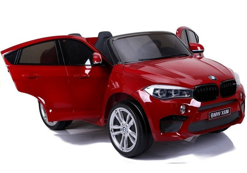 Dvivietis elektromobilis vaikams BMW X6M, raudonas lakuotas