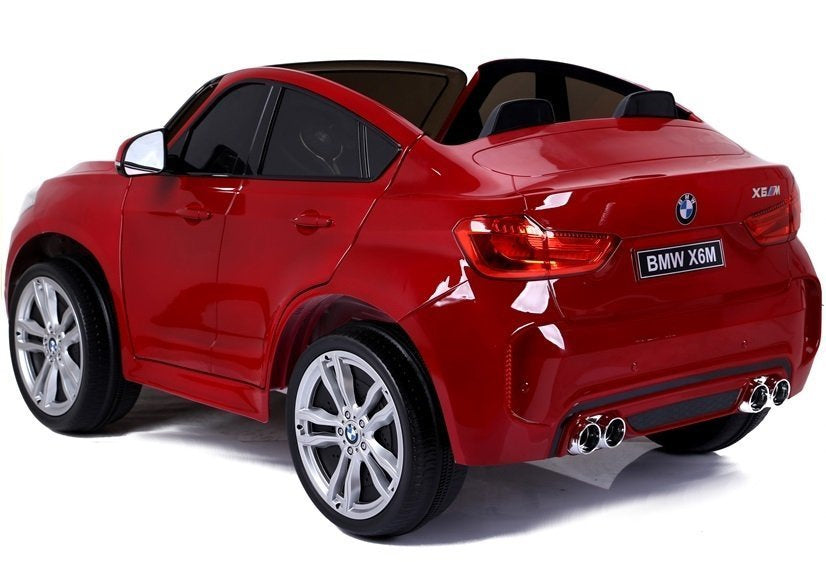 Dvivietis elektromobilis vaikams BMW X6M, raudonas lakuotas