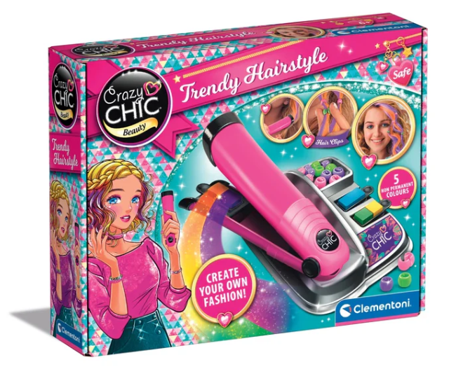 Plaukų dažymo “Crazy Chic” rinkinys vaikams, Clementoni 18773
