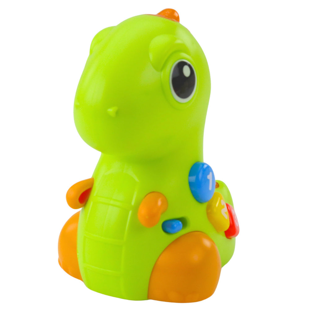 Interaktyvus dinozauras ant ratų su garso ir šviesos efektais