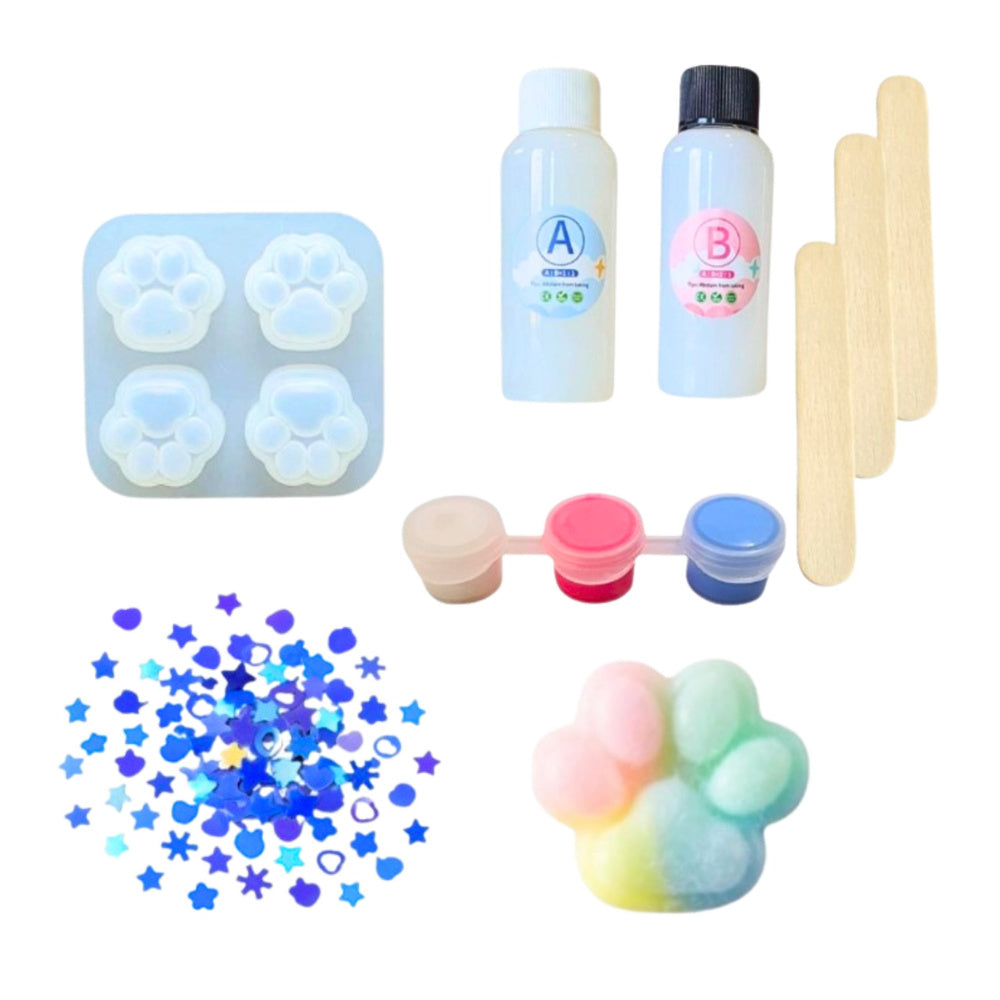 Antistresinio žaislo kūrybos rinkinys „Cat Paw Squishy“ 44 vnt.