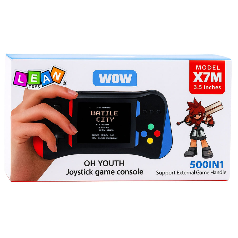 X7M nešiojama elektroninė konsolė 500 žaidimų 3,5 coliai