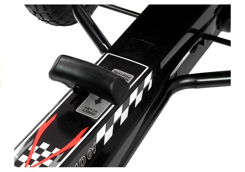 Vaikiškas velomobilis A-15 GO KART, juodas