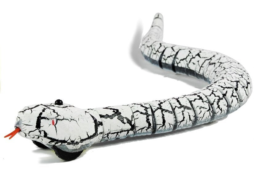 Nuotoliniu būdu valdoma gyvatė, balta