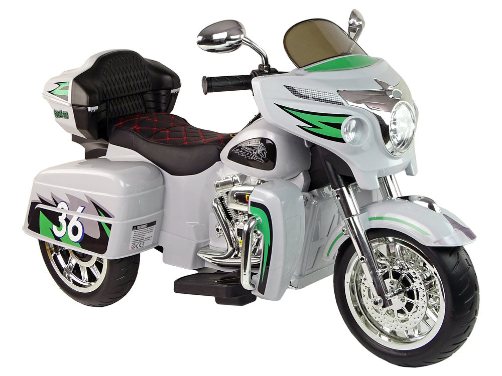 Vienvietis triratis elektrinis motociklas vaikams Goldwing NEL-R1800GS