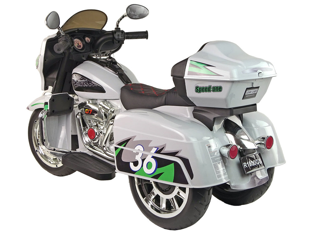 Vienvietis triratis elektrinis motociklas vaikams Goldwing NEL-R1800GS