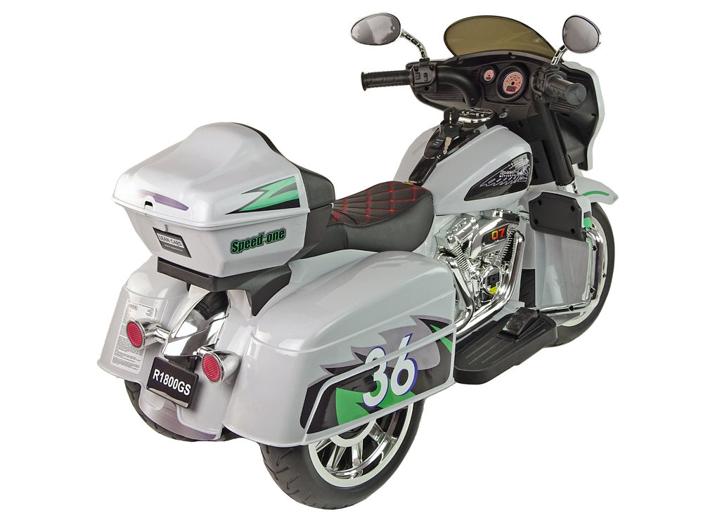 Vienvietis triratis elektrinis motociklas vaikams Goldwing NEL-R1800GS