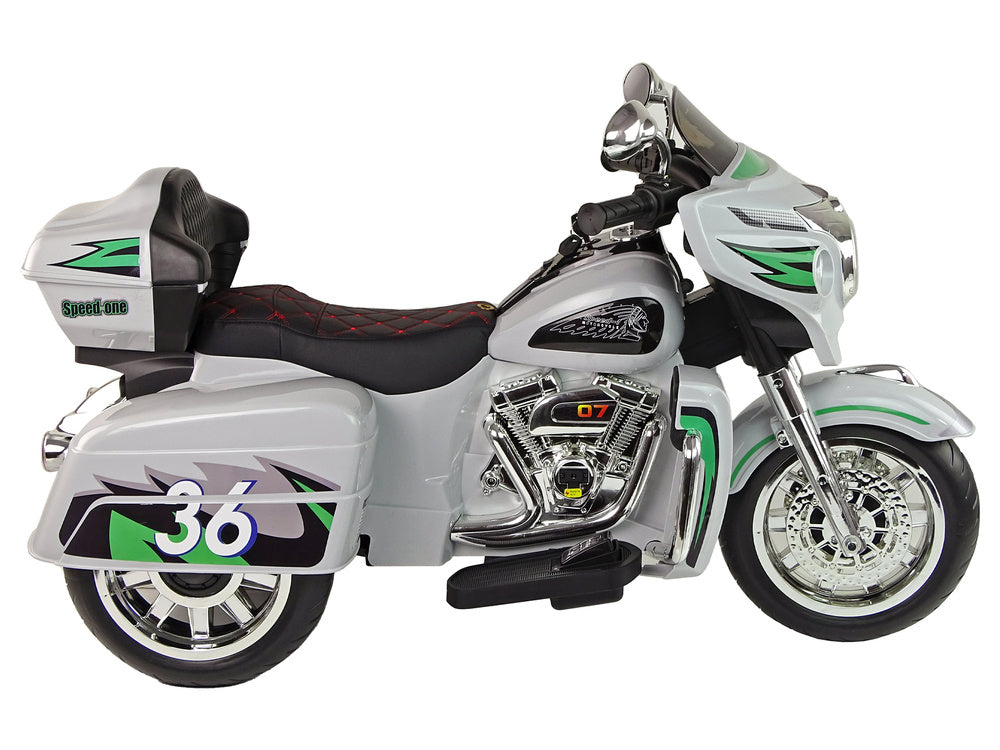 Vienvietis triratis elektrinis motociklas vaikams Goldwing NEL-R1800GS