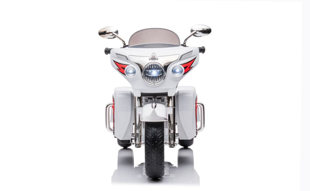 Triratis elektrinis motociklas vaikams Goldwing NEL-R1800GS, baltas