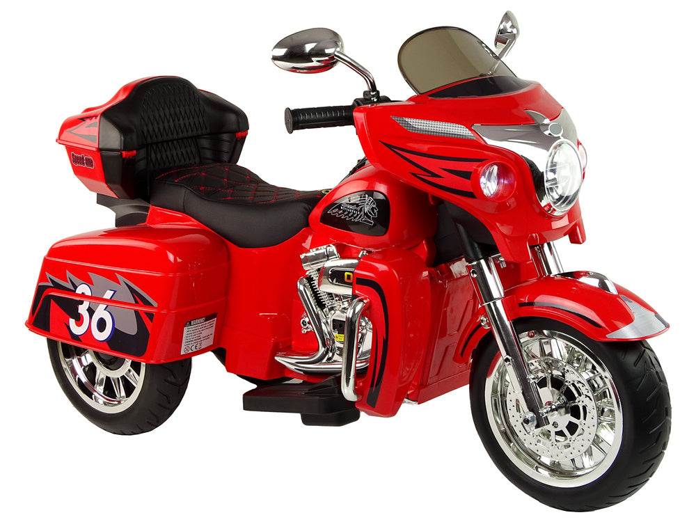 Vienvietis triratis elektrinis motociklas vaikams Goldwing NEL-R1800GS, raudonas