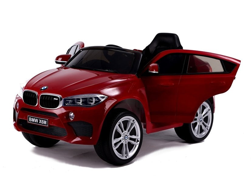 Vienvietis vaikiškas elektromobilis vaikams BMW X6, raudonas