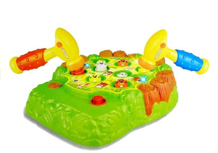 Arkadinis žaidimas su plaktuku su garsais Whack a Mole