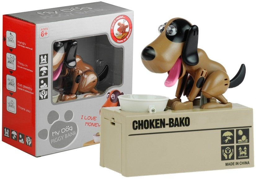 Interaktyvi taupyklė šuo rudai juodas