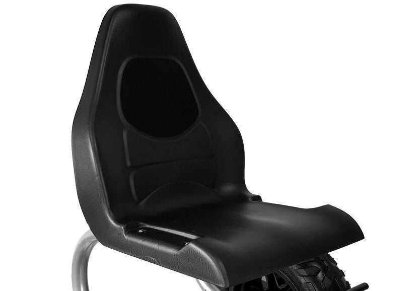 Pedalais minamas velomobilis su pripučiamais ratais B012, mėlynas