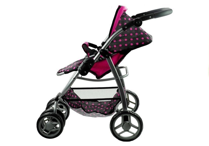 Taškuotas lėlių vežimėlis - du viename