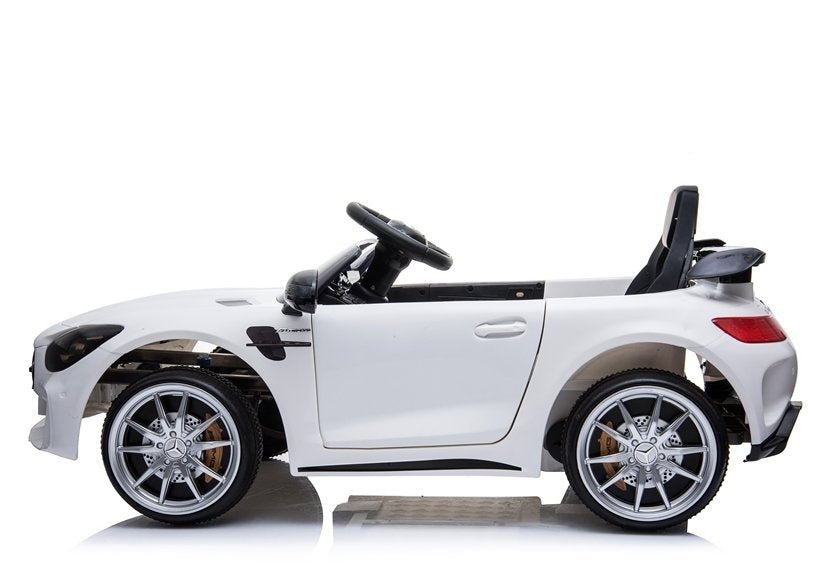 Vienvietis elektromobilis vaikams Mercedes GTR, baltas