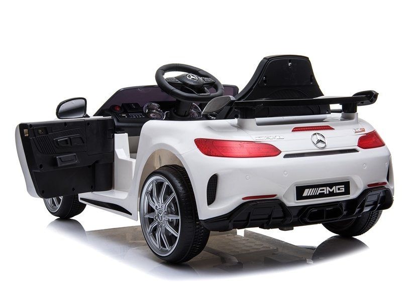 Vienvietis elektromobilis vaikams Mercedes GTR, baltas