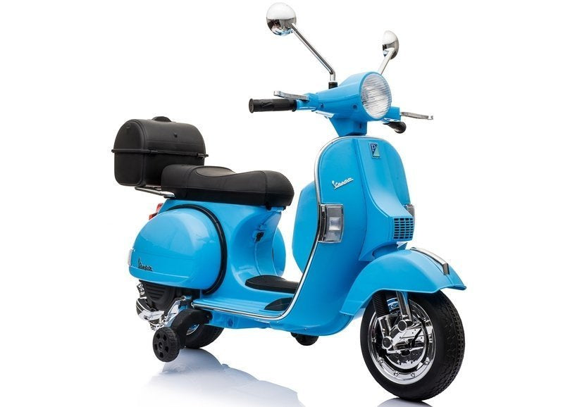 Elektrinis motoroleris vaikams Vespa mėlynas
