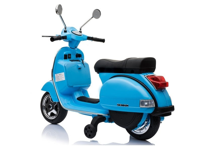 Elektrinis motoroleris vaikams Vespa mėlynas