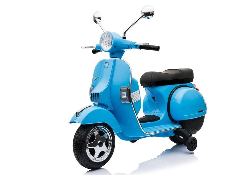Elektrinis motoroleris vaikams Vespa mėlynas