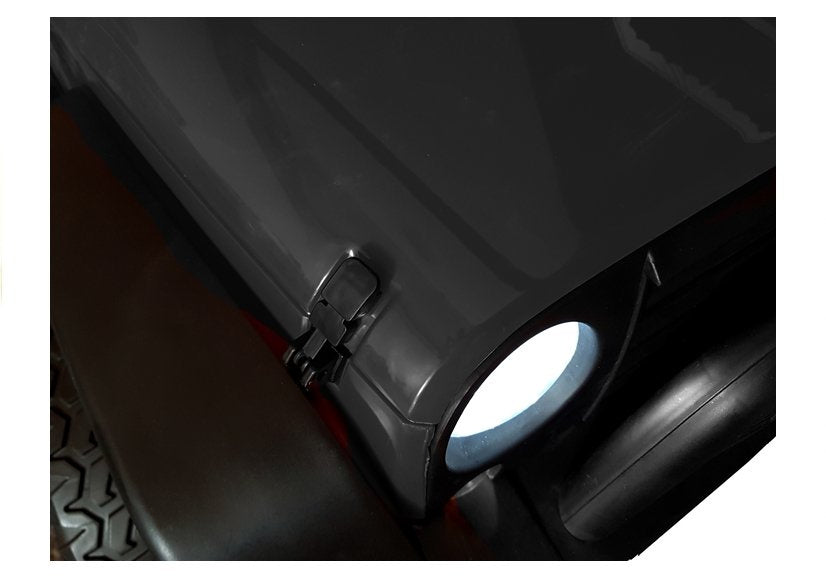 Dvivietis elektromobilis vaikams Jeep HP012, juodas