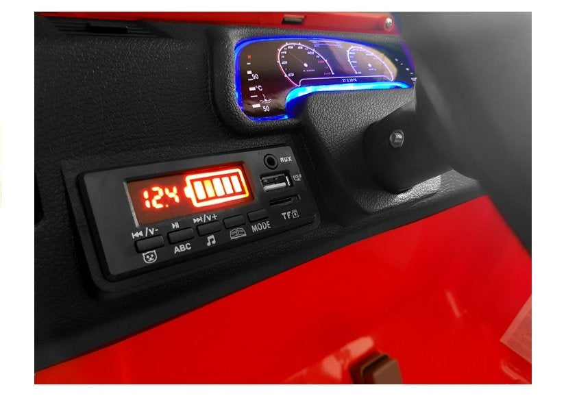 Dvivietis elektromobilis vaikams Jeep HP012, raudonas